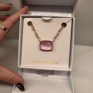 Elegant Pink Stone Necklace